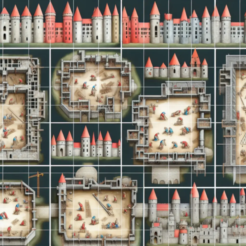 Siatka instrukcji rozgrywki i elementów strategicznych CastleCraft