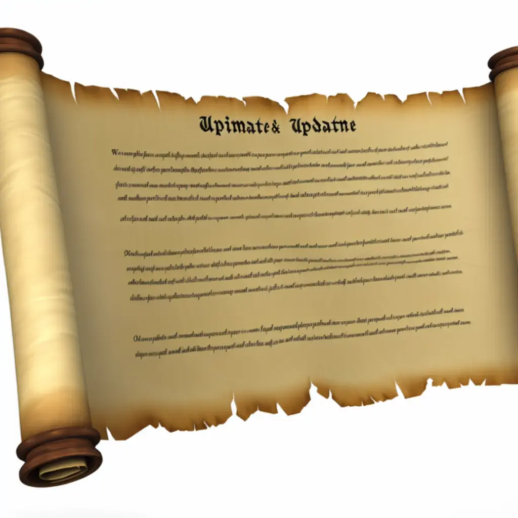 Zwoje z nowościami i ogłoszeniami turniejów